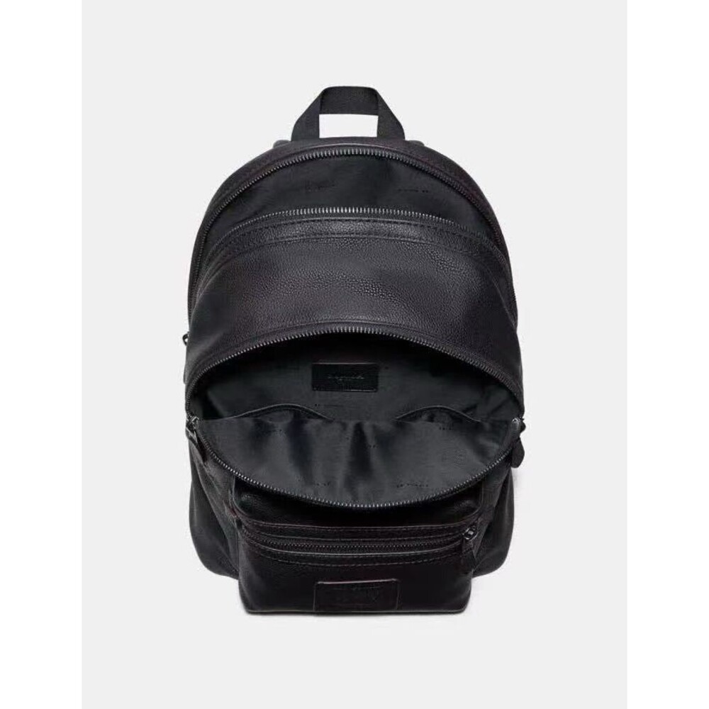Coach 32235 Academy Backpack Style Midnight Navy Black Copper Pebbled Leather - Picture 9 of 11